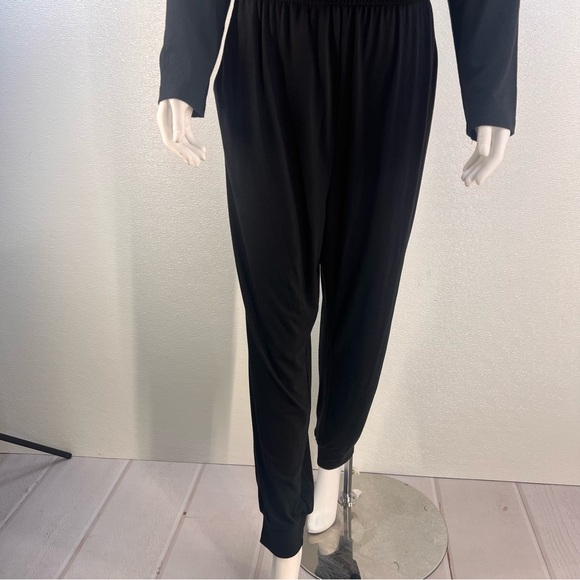 NWT Casual Long Sleeve Jumpsuit Crewneck One Off Shoulder Elastic Waist  SIZE XL - Picture 7 of 17